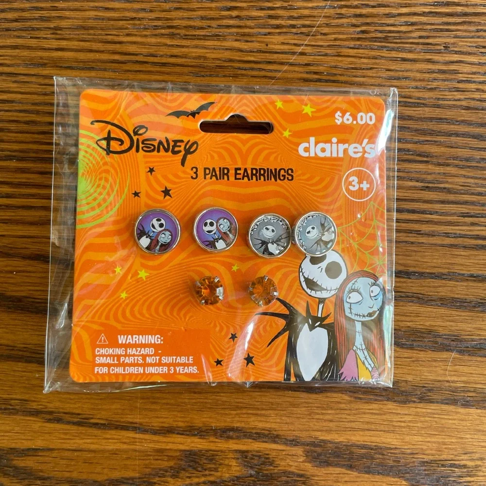 Claire’s Disney Nightmare Before Christmas Stud Earrings - Set of 3